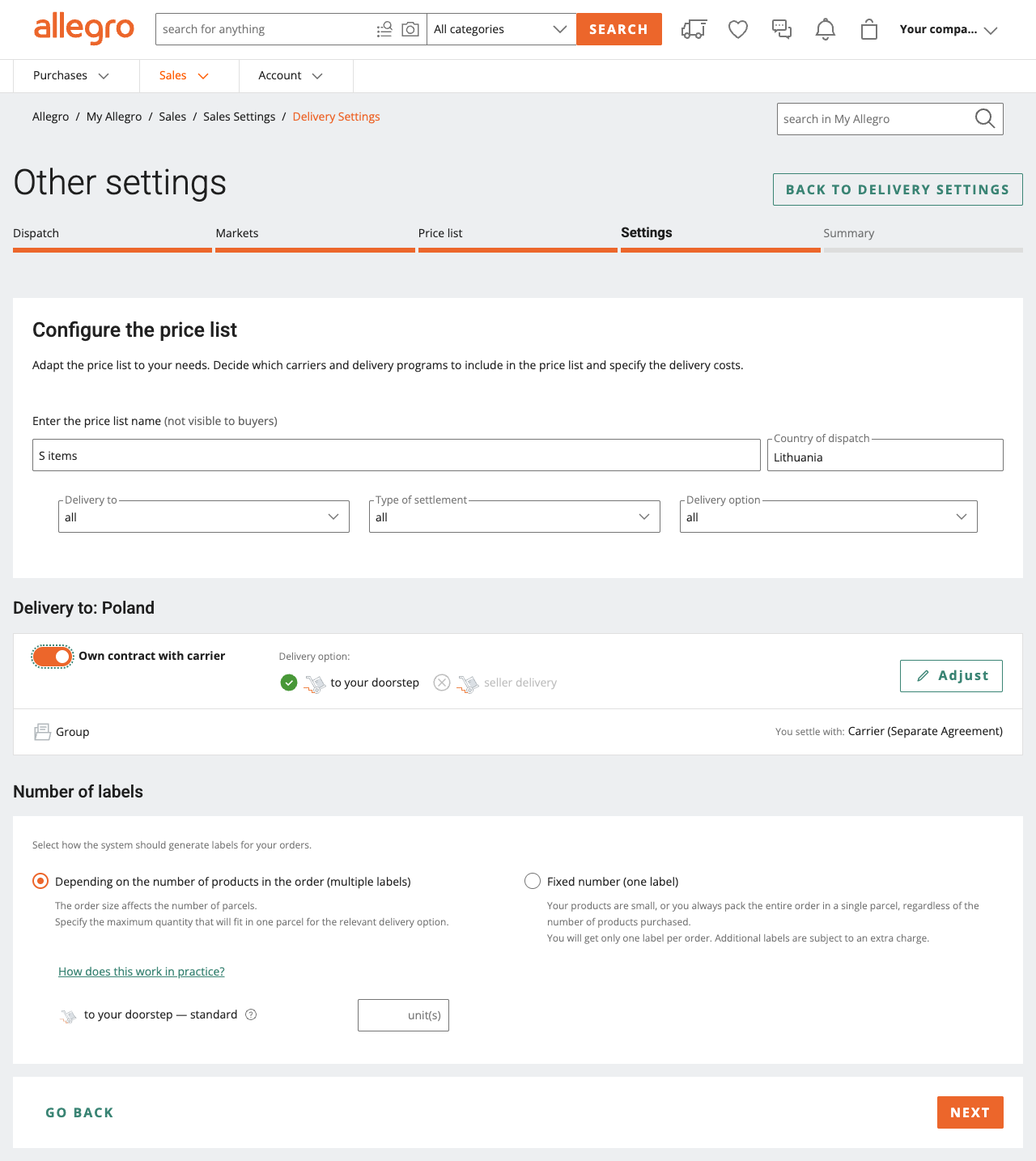 Allegro integration_How to set up Allegro_4_price list.png