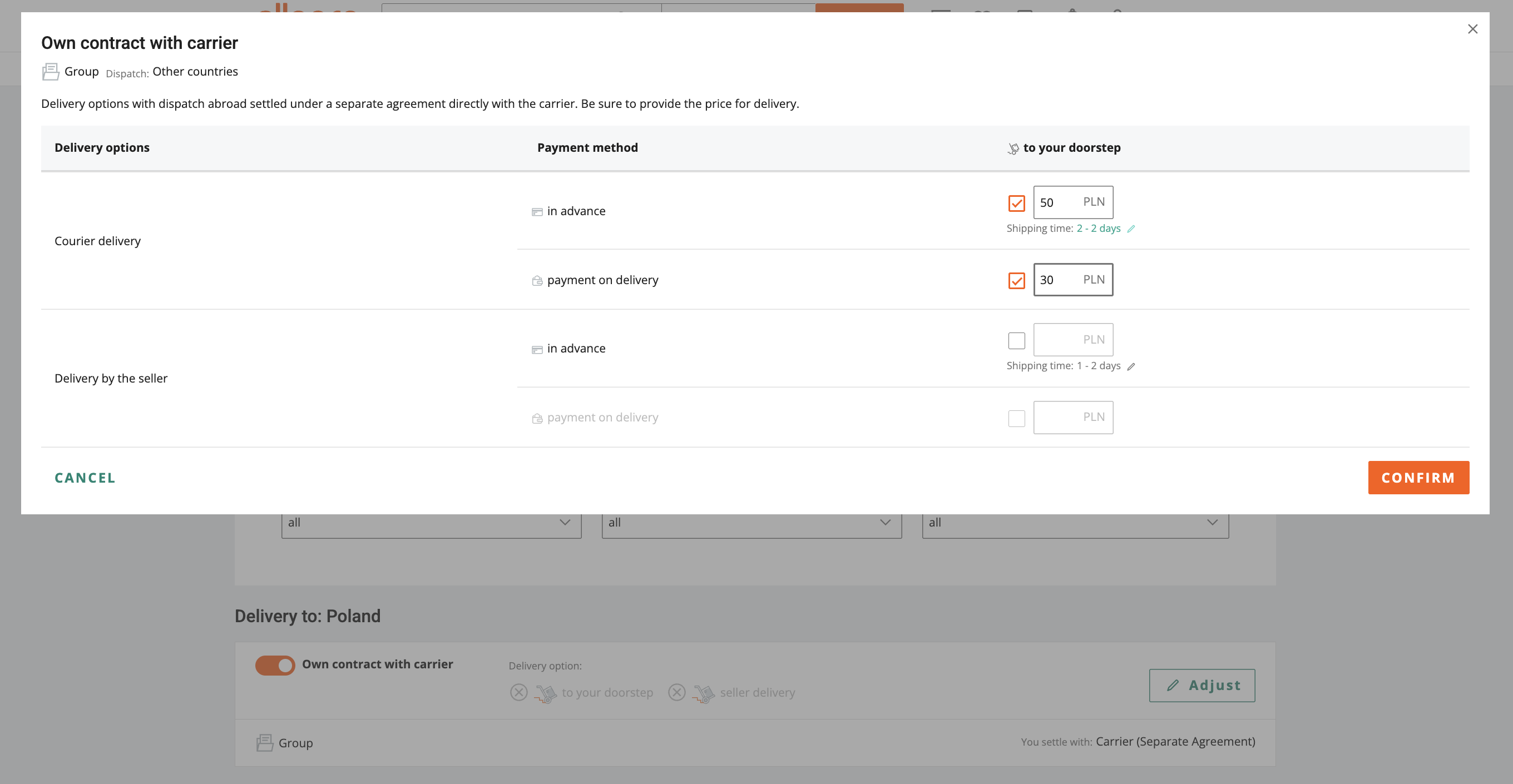 Allegro integration_How to set up Allegro_5_carrier.png