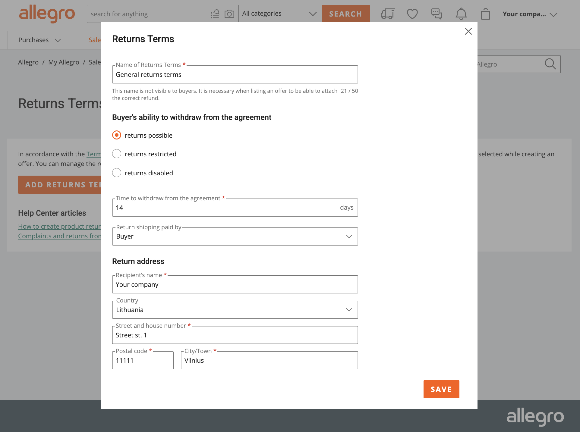 Allegro integration_How to set up Allegro_7_return terms details.png