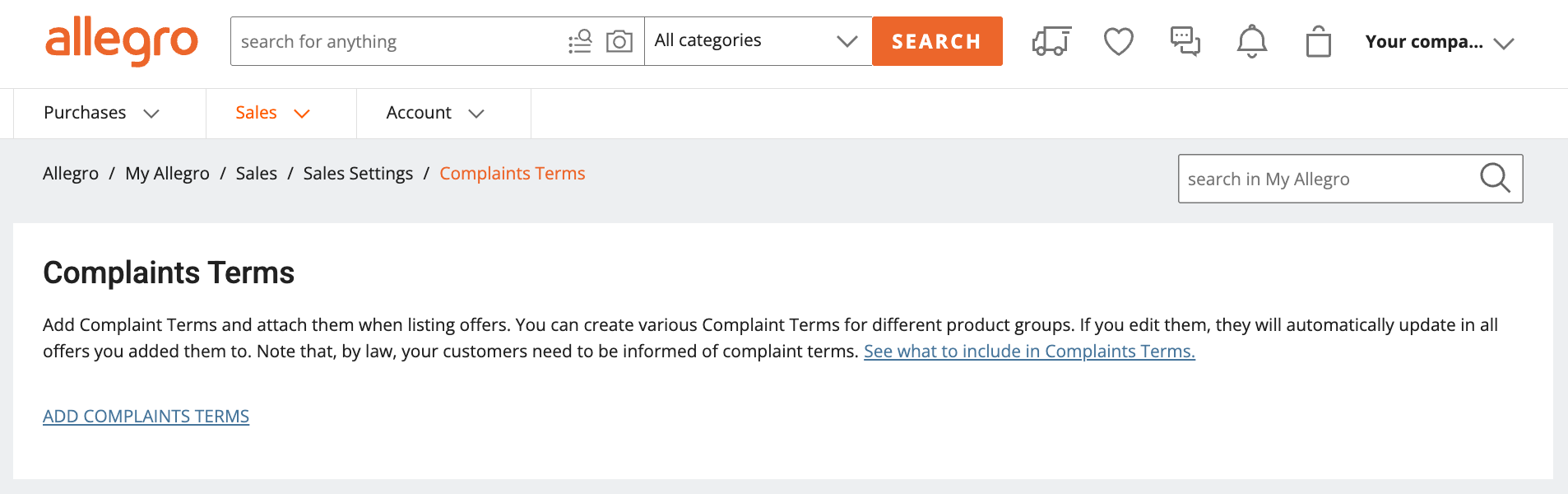 Allegro integration_How to set up Allegro_8_complaint terms.png