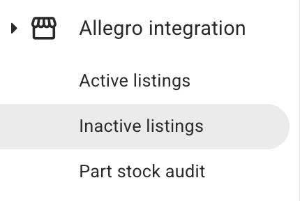 Allegro integration_How to add parts_1_inactive listings.png